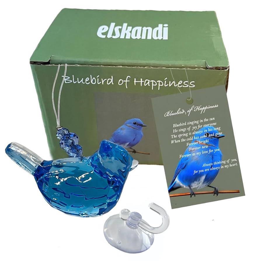 Amazon.com: Elskandi Bluebird of Happiness Ornament, Joy